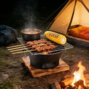 <span class=keywords><strong>Griglia</strong></span> BBQ Portatile in Stile Cinese, Fornello a Carbone in Ghisa per Riscaldare <span class=keywords><strong>Carne</strong></span> e Cuocere Hot Pot - Product Image 2