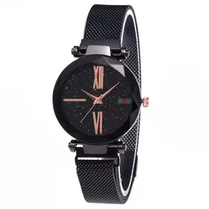 Nuovo stile pigro acciaio cinturino in maglia numeri romani orologio al quarzo da donna orologio a basso prezzo all'ingrosso orologio da donna spedizione gratuita