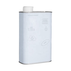 Grosir kustom cetak makanan kelas 500ml-600ml kemasan kosong logam cat minyak kaleng persegi persegi panjang minyak zaitun kaleng - Product Image 1