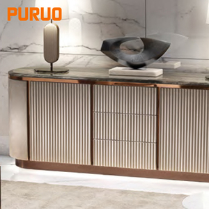 PURUO ev kullanımı oturma mobilya ahşap dolap yemek odası mdf büfe dolap konsol masaları - Product Image 4