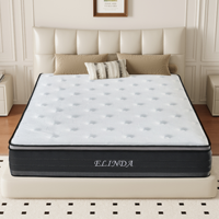Matelas hybride à ressorts ensachés en mousse à mémoire de forme gel, à refroidissement par glace, soutien des bords, OEM
