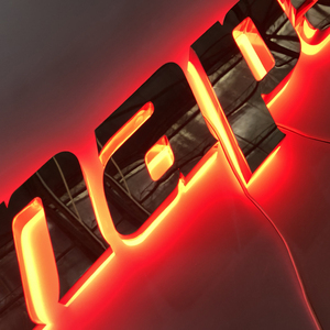 Quảng Cáo Tùy Chỉnh Gương Vàng Biển Ngoài Trời Kinh Doanh Chữ Ký 3D Tường Logo LED Dấu Hiệu Cho Công Ty - Product Image 2