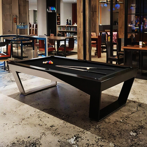 Mesa de billar profesional de madera maciza de nogal de roble 3 en 1 personalizada de fábrica, mesa de billar y billar para interiores, función de retorno de bolas - Product Image 1