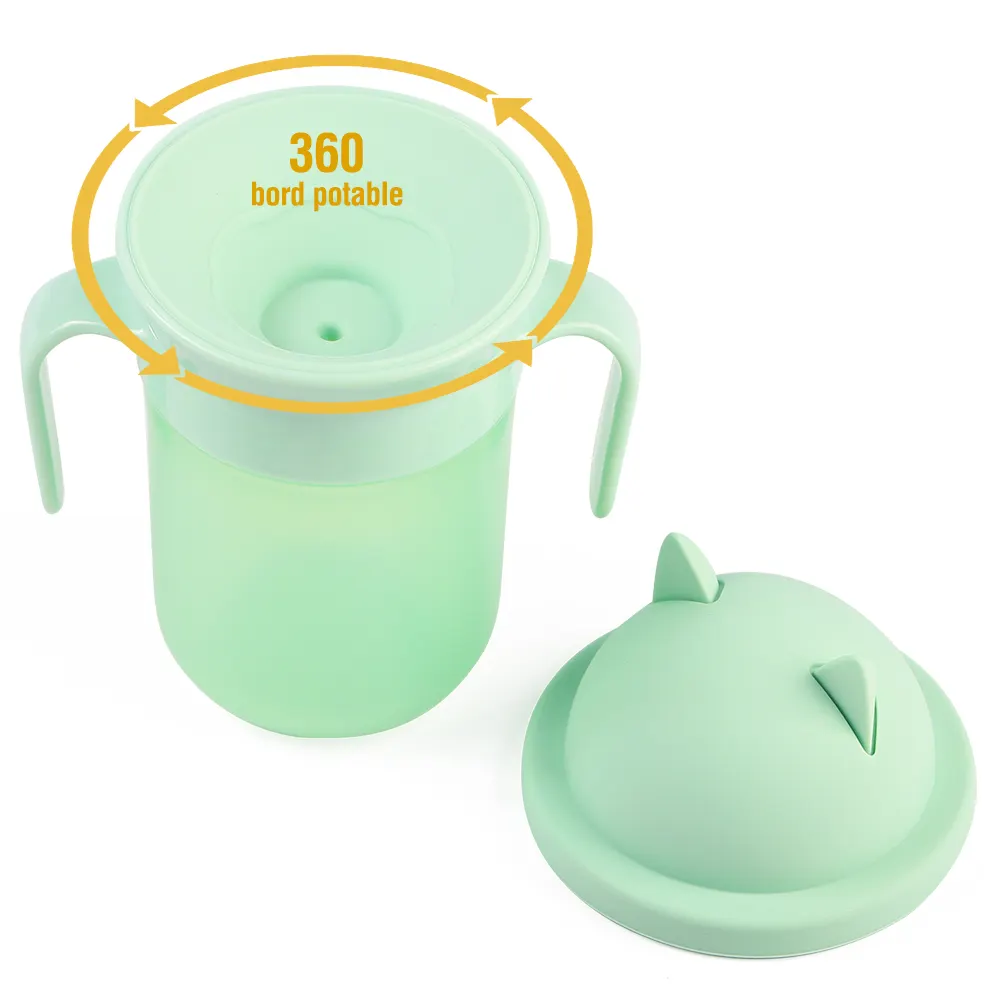 Newsun Products Babies Kids Dining Plastic And Silicone Baby Toddler Sippy Water Drink Cup With Lid