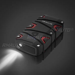 เครื่องจั๊มพ์สตาร์ทรถยนต์แบบพกพา 12000mAh แบตเตอรี่สำรองฉุกเฉิน กันน้ำ พร้อมไฟฉาย LED ช่องชาร์จ USB QC3.0 - Product Image 4