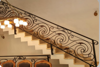 Usine de balustrades en fer forgé, fabrication sur mesure, motif rétro, anti-corrosion, garde-corps pour villa, balustrade en fer pour escalier intérieur