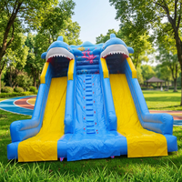 Château gonflable commercial géant à thème de dessin animé avec toboggan pour enfants, structure de saut gonflable