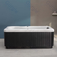 Villa de lujo Gurgle con bañera de hidromasaje para 1 persona, sistema de control Balboa, bañera de hidromasaje con chorros de aire.