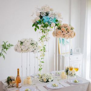Promotion 2024 : Centre de table rectangulaire en acrylique transparent pour fleurs, support pour fleurs pour mariage - Product Image 6