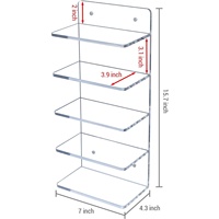 Support de lunettes de soleil en acrylique transparent de qualité supérieure à 5 niveaux étagère murale pour lunettes présentoir de table vitrine de lunettes de vente au détail