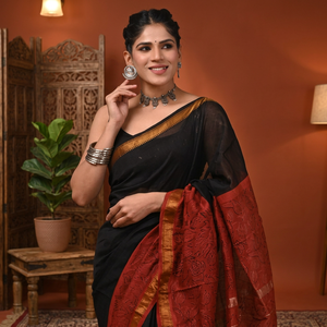 Sari en soie MAHESWARI pour les occasions de mariage - Product Image 3