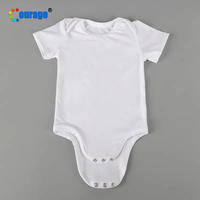 Courage vente en gros personnalisé tissu doux Polyester nourrissons unisexe tout-petits nouveau-né bébé Onesie Sublimation vêtements bébé body