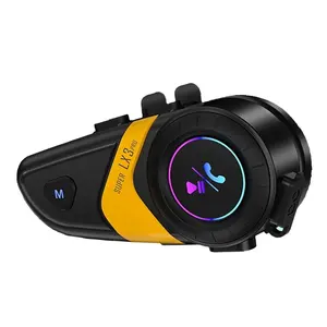 Motorcycle Intercom BT Helmet Headphones Waterproof LX3 Pro Wireless Stereo Headset Support Voice Assistant