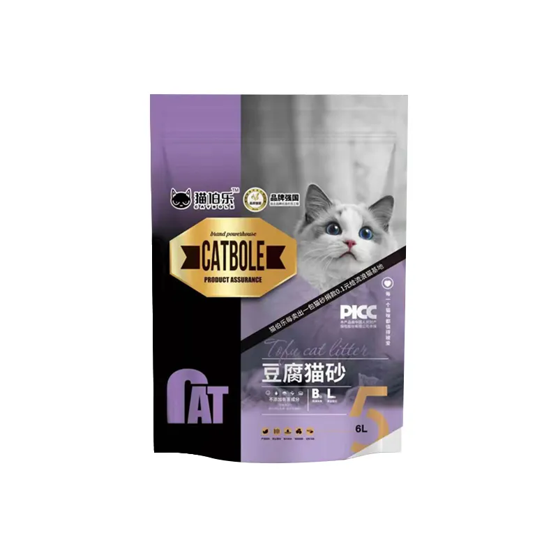 Private Label Cat Litter Premium Fácil Limpar Rapidamente Agarrando 6L Cat Tofu Litter