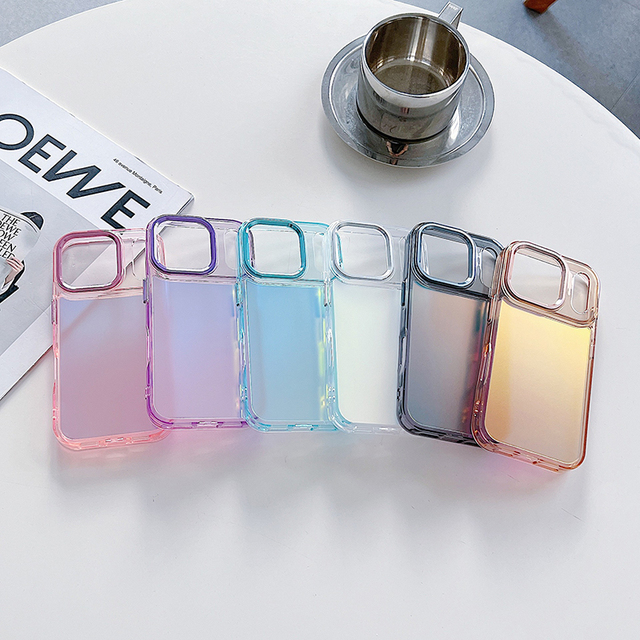 Prismatic Gradient Anti-Drop Phone Case for iPhone 17 Pro Max 17 air Iridescent Protective Case 16 Pro 17 Pro Holographic case