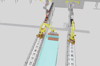 Système de chargement de camion entièrement automatique Chargement de conteneur Robot chargeur de sac de camion