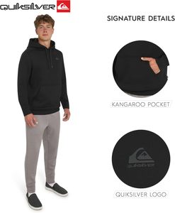 เสื้อฮู้ดผู้ชาย <span class=keywords><strong>Quiksilver</strong></span> ทรงปกติ รุ่น Active Performance ผ้าแจ็คการ์ดตาข่ายและผ้าฟลีซขนแกะ กระเป๋าหน้าแบบเรียบ พร้อมโลโก้ (ไซส์ S-XL) - Product Image 5