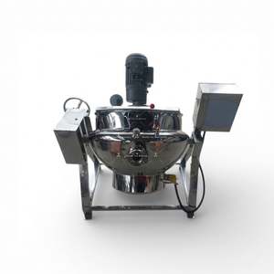 Chaudière à vapeur fixe en acier inoxydable 250L à gaz/GPL avec pompe, mélangeur à engrenages, moteur et roulement pour usage en boulangerie et usine d'assaisonnement - Product Image 5