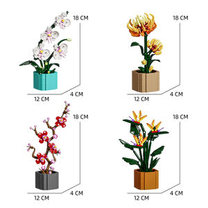 Blocco 13035 di <span class=keywords><strong>fiori</strong></span> Desktop decorazione camera da letto in vaso modello di fiore assemblare <span class=keywords><strong>Puzzle</strong></span> blocco blocco blocchi di mattoni giocattolo all'ingrosso - Product Image 5