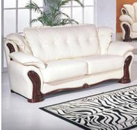 Canapé d'angle moderne de style coréen en cuir véritable convertible et inclinable, rembourré en éponge, pour salon