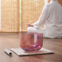 Bol chantant en cristal de quartz Jinfang 432HZ/440HZ, bol chantant d'alchimie pour améliorer la méditation