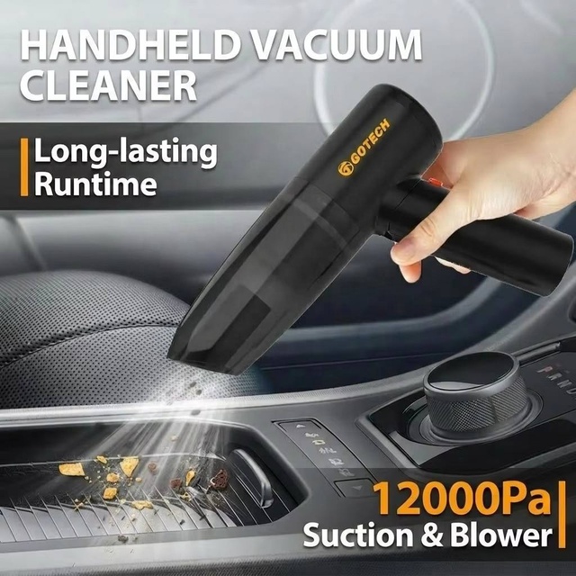 12000Pa High Power Cordless Vacuum Cleaner Portable Handheld Vacuum Cleaner for Home Car Pet Hair Cleaning