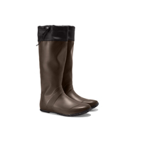 En stock, chaussures d'eau pliables unisexes, dessus en caoutchouc souple, semelle intermédiaire en EVA, bottes de pluie personnalisables