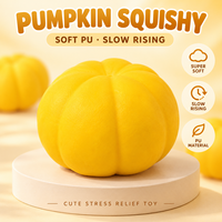 Jouet Squishy Mini Citrouille en PU Souple à Remontée Lente Anti-Stress avec Boîte de Présentation pour Vente en Gros