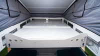 Ecocampor Aluminium Pop up Truck Camper Voyage Remorque Caravane RV Camper avec Grand Lit Cuisine Salle de Bain Énergie Solaire pour Fête