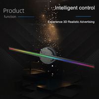 Ventilateur projecteur holographique 3D de 42 cm avec WIFI, affichage 3D, lumière publicitaire pour logo, pour magasin commercial, mini ventilateur holographique 3D