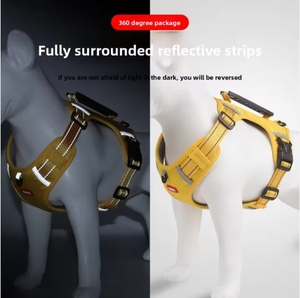 Tali rompi anjing kucing hewan peliharaan nilon mewah kualitas tinggi kustom tahan ledakan dengan fitur bantalan tombol penutup tali anjing pukulan - Product Image 5