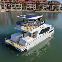 Catamaran à moteur Flybridge 12*4.62m, 22 Nœuds, Poids Personnalisé pour la Détente, Sports Nautiques, Natation, Loisirs, Barbecue, Bateaux de Croisière