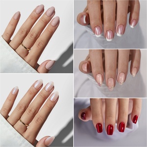 BTArtbox 30 pièces Faux ongles à coller personnalisés avec logo, vente en gros, ongles artificiels en gel souple X, faux ongles à presser 3D French Tip - Product Image 4