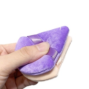 Cotton puff triangle velvet puff, multi-color wet and dry flocking puff <b>makeup</b> sponge puff <b>makeup</b> setting - Product Image 4