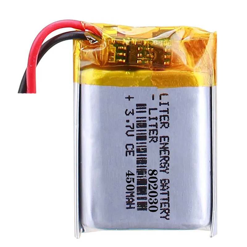 3.7V 450mAH 802030 Polymer lithium ion Li-ion battery for TOY POWER BANK GPS mp3 mp4