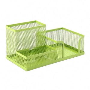 Organizador de Escritorio para Bolígrafos y Lápices - Portaplumas de Malla Metálica con Soporte para Notas Adhesivas - Product Image 4