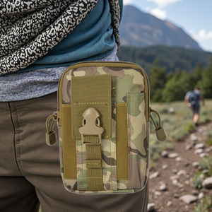 Tas Pinggang Taktis Multicam Camo Molle Pouch EDC Tas Sabuk Utilitas untuk Hiking Berburu Aktivitas Luar Ruangan - Product Image 6