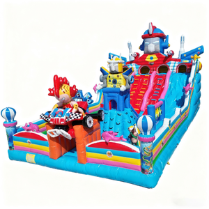 Château Gonflable Commercial Thème Robot Géant avec Double Toboggan et Mur d'Escalade pour <span class=keywords><strong>Location</strong></span> <span class=keywords><strong>de</strong></span> Aires <span class=keywords><strong>de</strong></span> Jeux pour Enfants - Vente Flash - Product Image 2
