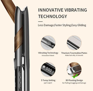 Prancha de Cabelo Profissional 500F de Titânio Tornado com Display LCD, Vibração Iônica Elétrica e Etiqueta Privada Personalizada - Product Image 5