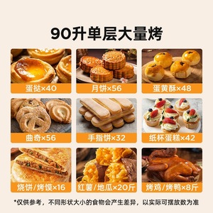เตาอบเชิงพาณิชย์ 90 ลิตร แบบพาความร้อน พร้อมประตูแบบพับ สำหรับร้านเบเกอรี่และธุรกิจจัดเลี้ยง - Product Image 3