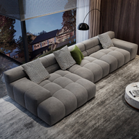 Canapé sectionnel moderne en tissu pour salon, ensemble de canapés de luxe en forme de L pour la maison, mobilier d'angle pour hôtels, canapé nordique