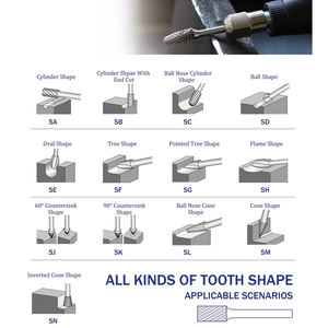 6mm 1/4 "Shank <span class=keywords><strong>Tungsten</strong></span> karbür döner matkap için çift kesim karbür döner dosyaları, elmas kesici, Dremel döner matkap s aracı - Product Image 4