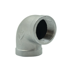 Raccordo per Tubi in Acciaio Inox DKV <span class=keywords><strong>SS</strong></span> 304 316L, Gomito Femmina Ridotto a 90 <span class=keywords><strong>Gradi</strong></span> con Filettatura BSP - Product Image 2