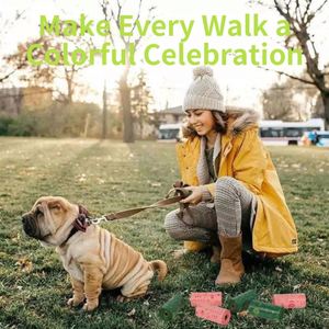 ถุงเก็บอุจจาระสุนัข 40 ม้วน 600 ใบ พร้อมที่จ่าย ถุงเก็บอุจจาระสุนัขแบบย่อยสลายได้ แข็งแรงเป็นพิเศษ ป้องกันการรั่วซึม 100% - Product Image 4