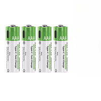Piles au lithium rechargeables AA 1,5 V à tension constante, charge rapide via port Type-C pour l'électronique grand public et les jouets électriques
