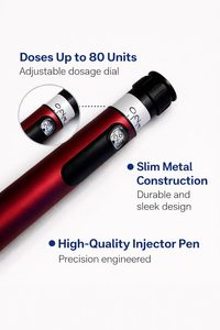 Stylo injecteur fin et élégant en métal réutilisable de 3 ml, 80 UI - Product Image 4