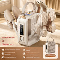 Séchoir et chauffe-pieds domestique portable avec 6 bras rétractables, stérilisation et désodorisation par lumière bleue à température constante