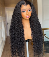 200 densité cheveux vierges bruts bouclés vague d'eau perruques de cheveux humains sans colle 13x4 Transparent HD dentelle frontale birman perruques bouclées
