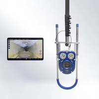 Caméra d'inspection de canalisation avec periscopie HD 4MP, zoom optique 30X, mise au point automatique, tige télescopique et éclairage LED réglable