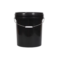 Seau à peinture en PP recyclable de qualité alimentaire carré en gros avec couvercle, couleur et logo personnalisés